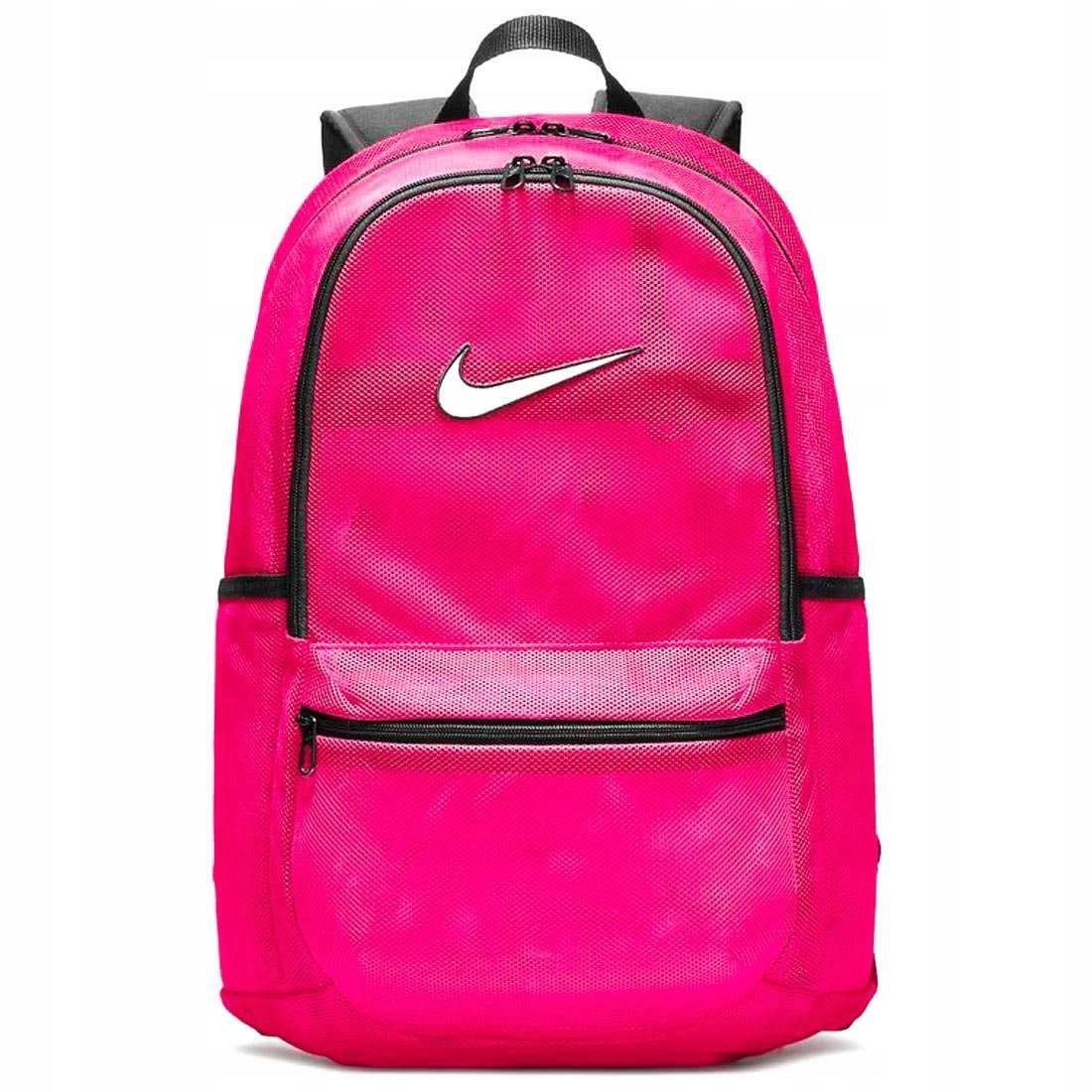 Nike Brasilia Mesh - Športový a turistický ruksak pre ženy a dievčatá, ružový